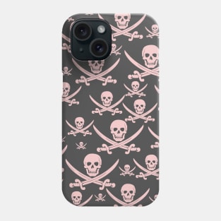 Millennial Pink Pirate Pattern Phone Case