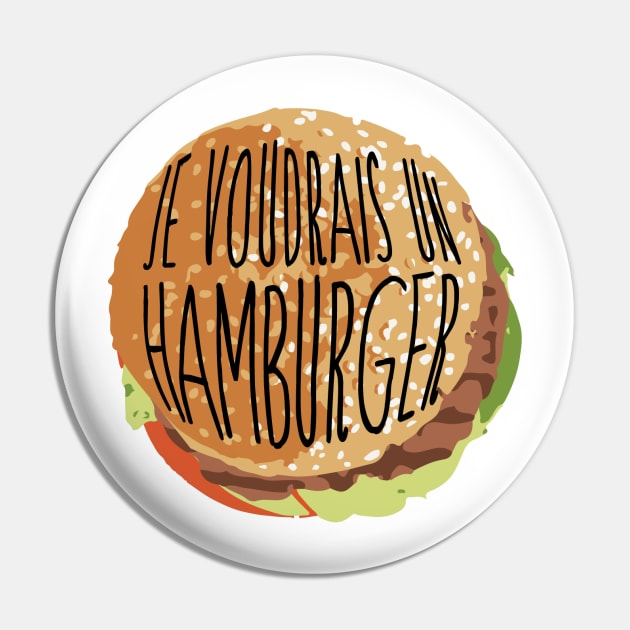 I want a hamburger Pin by imprintinginc