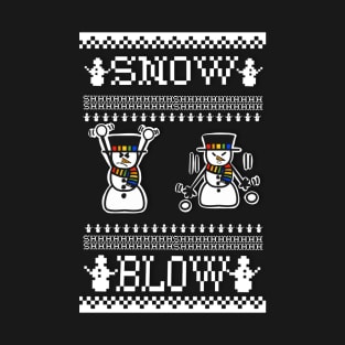 Snow Blow Snowman T-Shirt