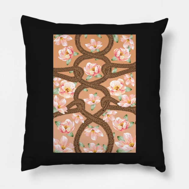 Shibari Blossoms Pillow by BoneArtPetite