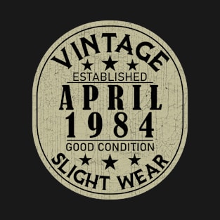 Vintage Established April 1984 - Good Condition Slight Wear T-Shirt