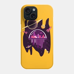 Science Fiction Space Colony Phone Case