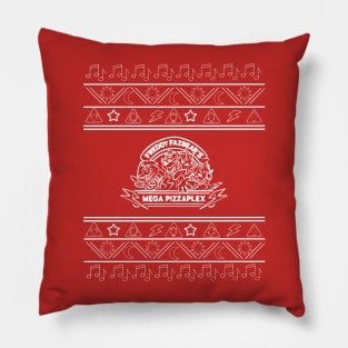 Ugly Mega Pizza Arcade Holiday Sweater Pillow