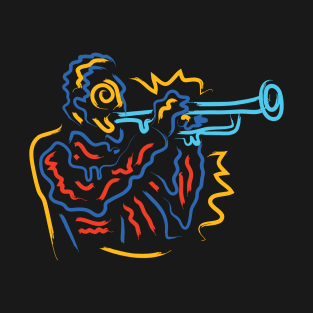 Modern Abstract Trumpet Musician T-Shirt