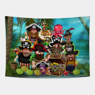 Pirates coming to the island Tapestry