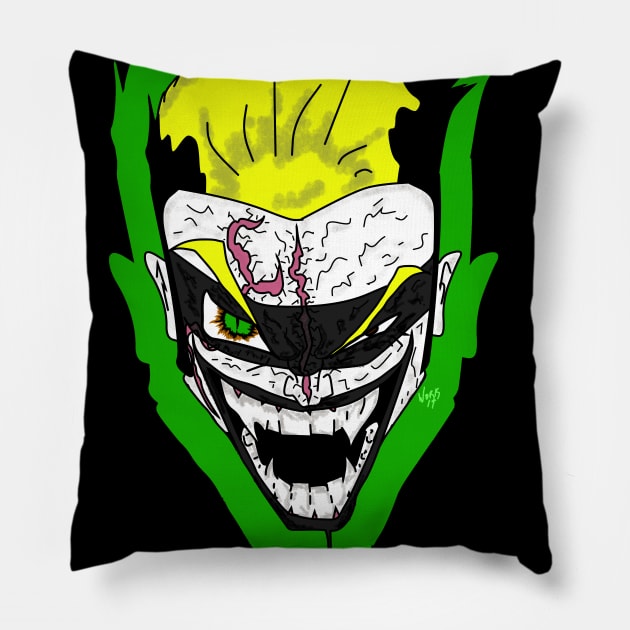 BoogeyMan Green Pillow by ColinWork