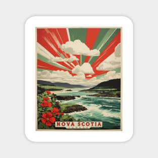 Nova Scotia Canada Vintage Poster Tourism Magnet