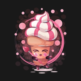 cute ice cream cartoon T-Shirt