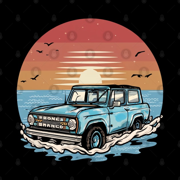 Bronco Retro Beach by SimpliPrinter