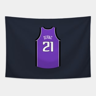 Vlade Divac Sacramento Jersey Qiangy Tapestry