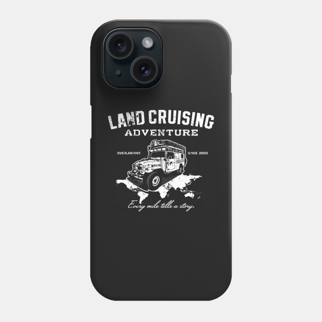 Every Mile Tells a Story - pure white Phone Case by landcruising