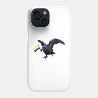 Nonbinary Pride Crow Friend Phone Case