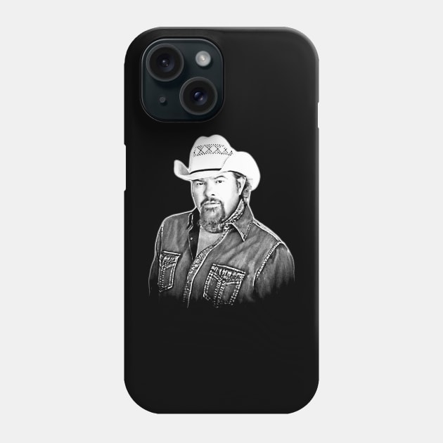 toby keith black and white art Phone Case by jerrysanji