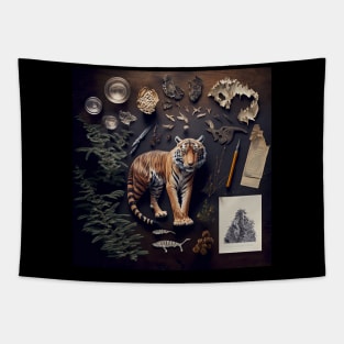 Tiger: Knolling photography, ultra-safe camera, collectibles Tapestry