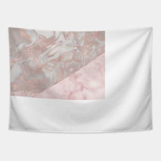 Pink marble & french polished rose gold marble Tapestry