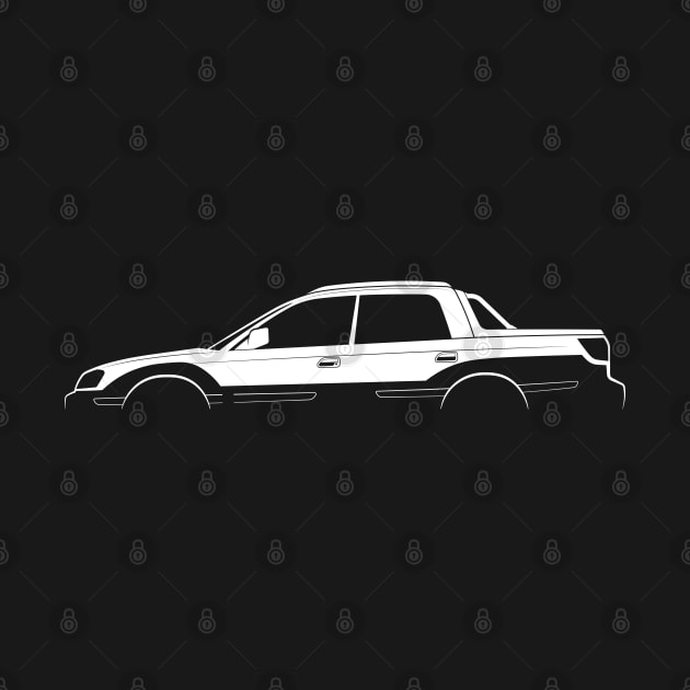 Subaru Baja Silhouette by Car-Silhouettes