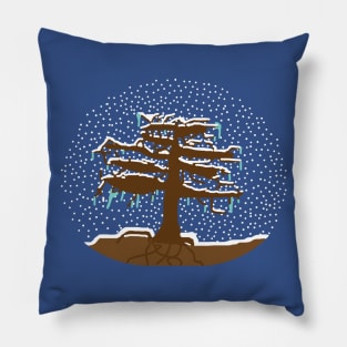 Snow globe tree Pillow