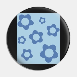 pattern flower aesthetic blue Pin