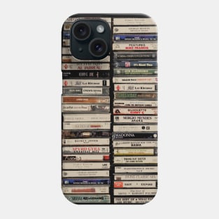 80s mix tapes vintage music casettes retro mixed media Phone Case