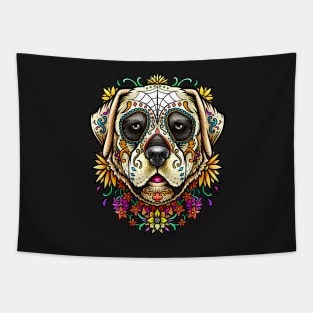 Labrador Retriever Sugar Skull Dog Tapestry