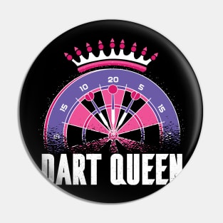 Darts Queen Funny Darts Women Pin