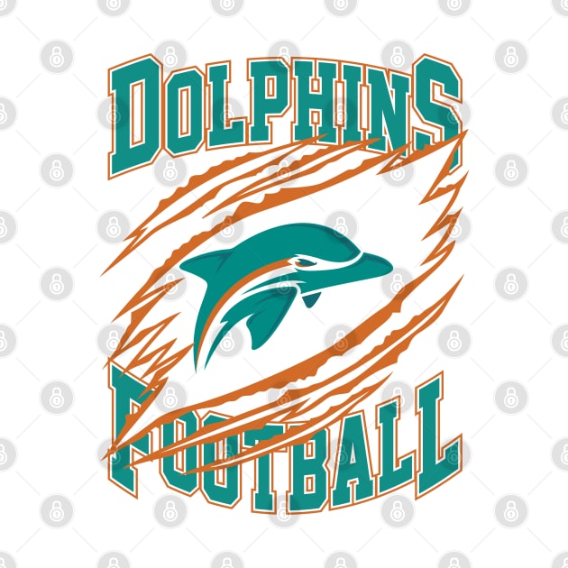 Miami Dolphins Football by Cemploex_Art