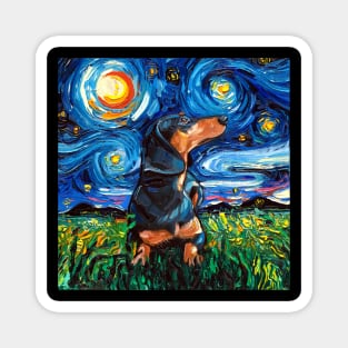 Black and Tan Shorthair Dachshund Night Magnet