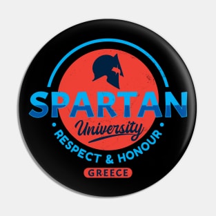 Spartan University Greece - Respect and Honor Pin