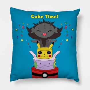 Chibi Dragon Birthday Cake Pillow