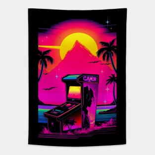 Retrowave Gamer Tapestry