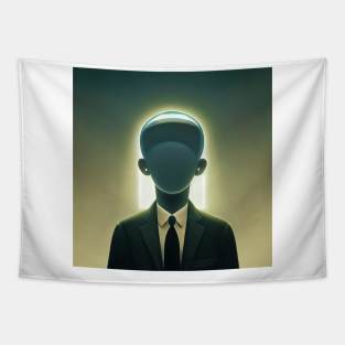 Empty faced business man Tapestry