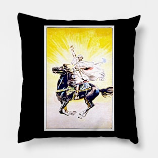 Man With Sword RIding Horse in Algeria 1918 Pillow