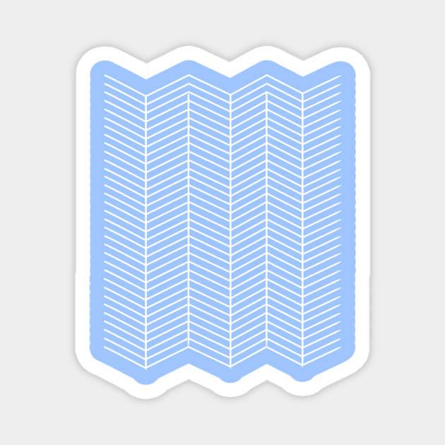 Herringbone Sky Blue Magnet by lucybrownlane