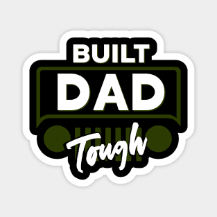 Minimalist Built Dad Tough Jeep Magnet