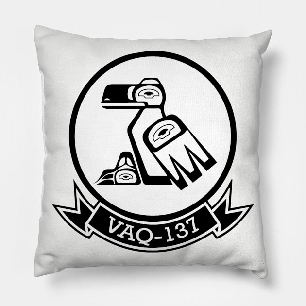 VAQ-137 White Rooks Crest Pillow by Spacestuffplus