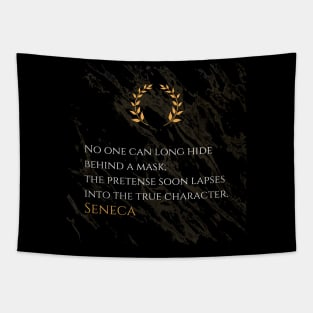 Seneca's Wisdom: The Unmasking of True Character Tapestry