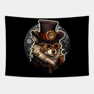 Winter wolf steampunk Tapestry