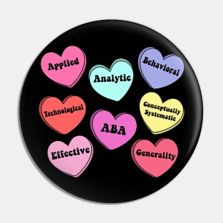 Behavior Analyst ABA Valentines Day Conversation Hearts Pin