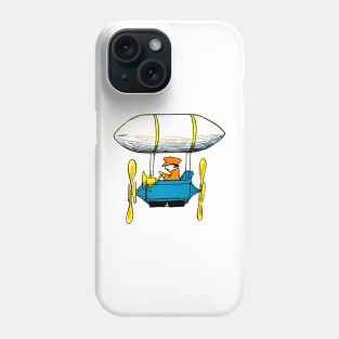 Flying in a balloon with two propellers Phone Case