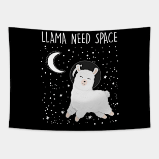 Llama Need Space - Funny Llama Lover Animal Joke Space Nerd Tapestry