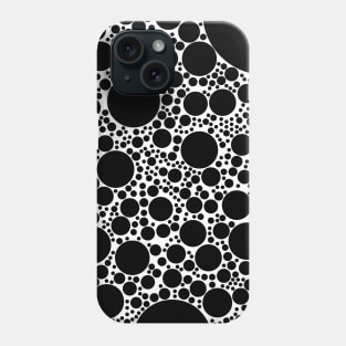 Bubble Polka Dots Black & White Pattern Design Phone Case