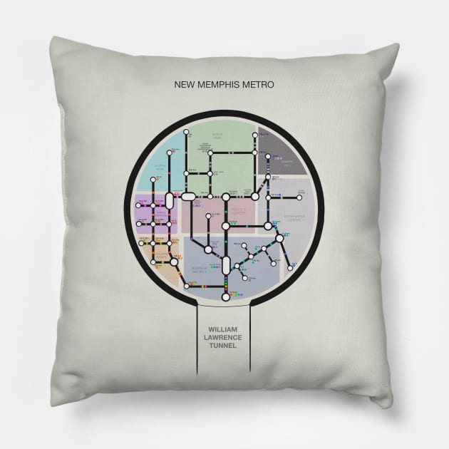 New Memphis Metro Pillow by Icarus Dawns