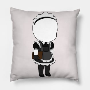 slenderman maid chibi Pillow