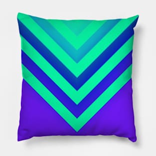 Cyan & Violet Chevron Pillow