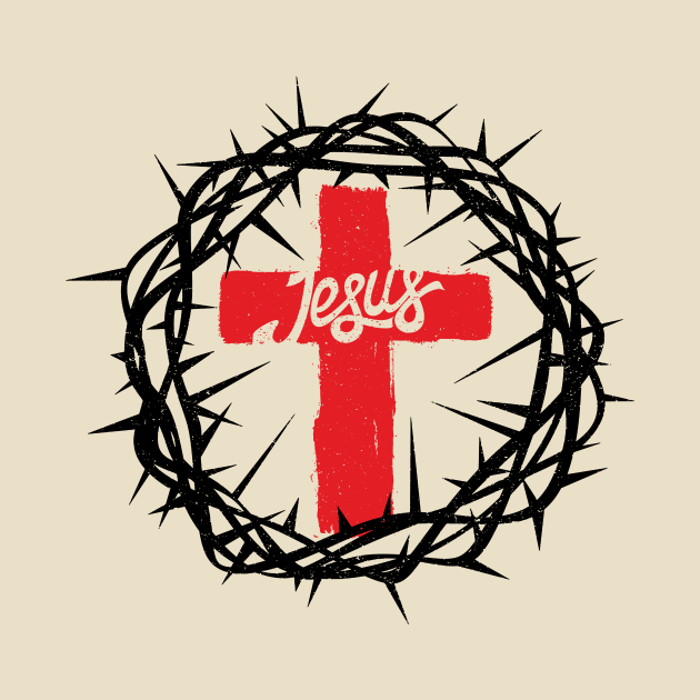 Crown of thorns, Jesus cross - Religious - Tapestry | TeePublic