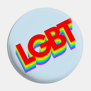 LGBT Rainbow Logo Pin