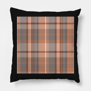 Light Academia Aesthetic Conall 2 Hand Drawn Textured Plaid Pattern Pillow