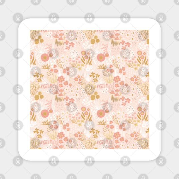 Calming Flowers And Herbs Meadow Magnet by Sandra Hutter Designs