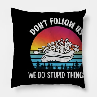 Retro Vintage kayaking Pillow