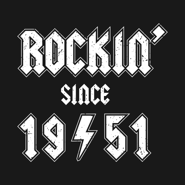 Rockin since 1951 birthday rocker gift by Daribo